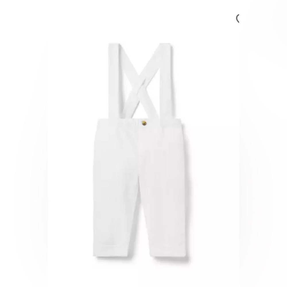 Janie and Jack Baby Linen-Cotton Suspender Pant 6-12 mo NWT